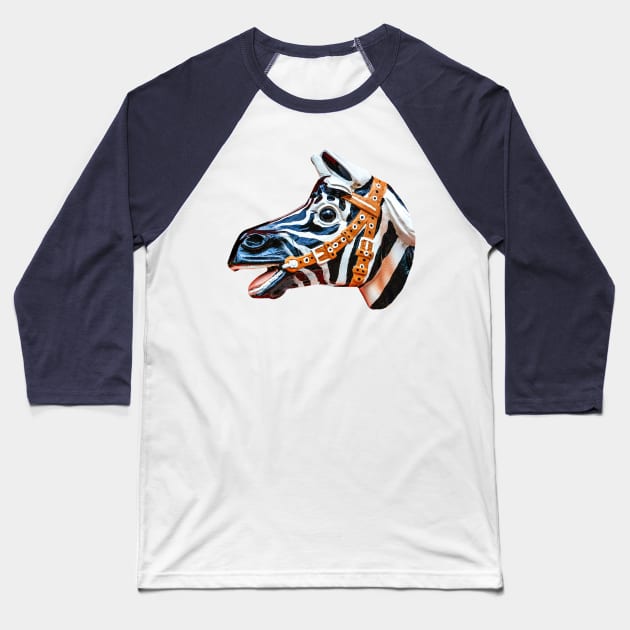 Zebra Galloper Baseball T-Shirt by dalyndigaital2@gmail.com